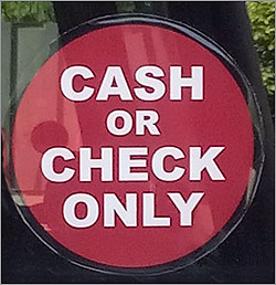 Cash or Check Only